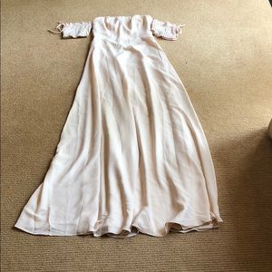 Light peach prom dress